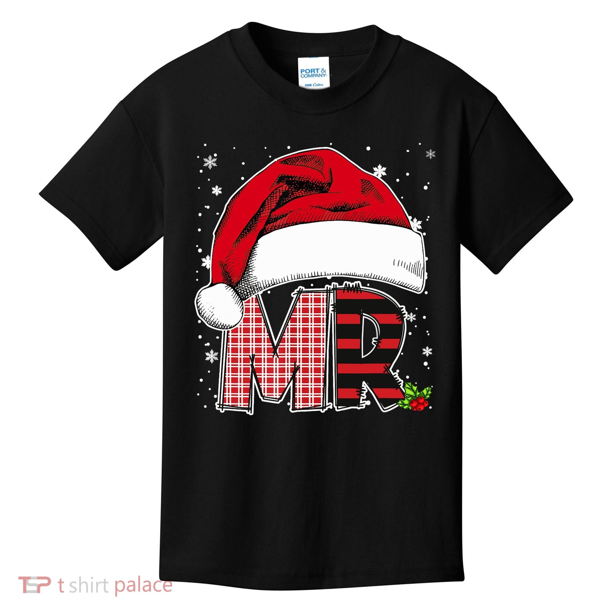 Mr And Mrs Claus Couples Matching Christmas Pajamas Santa Kids T-Shirt