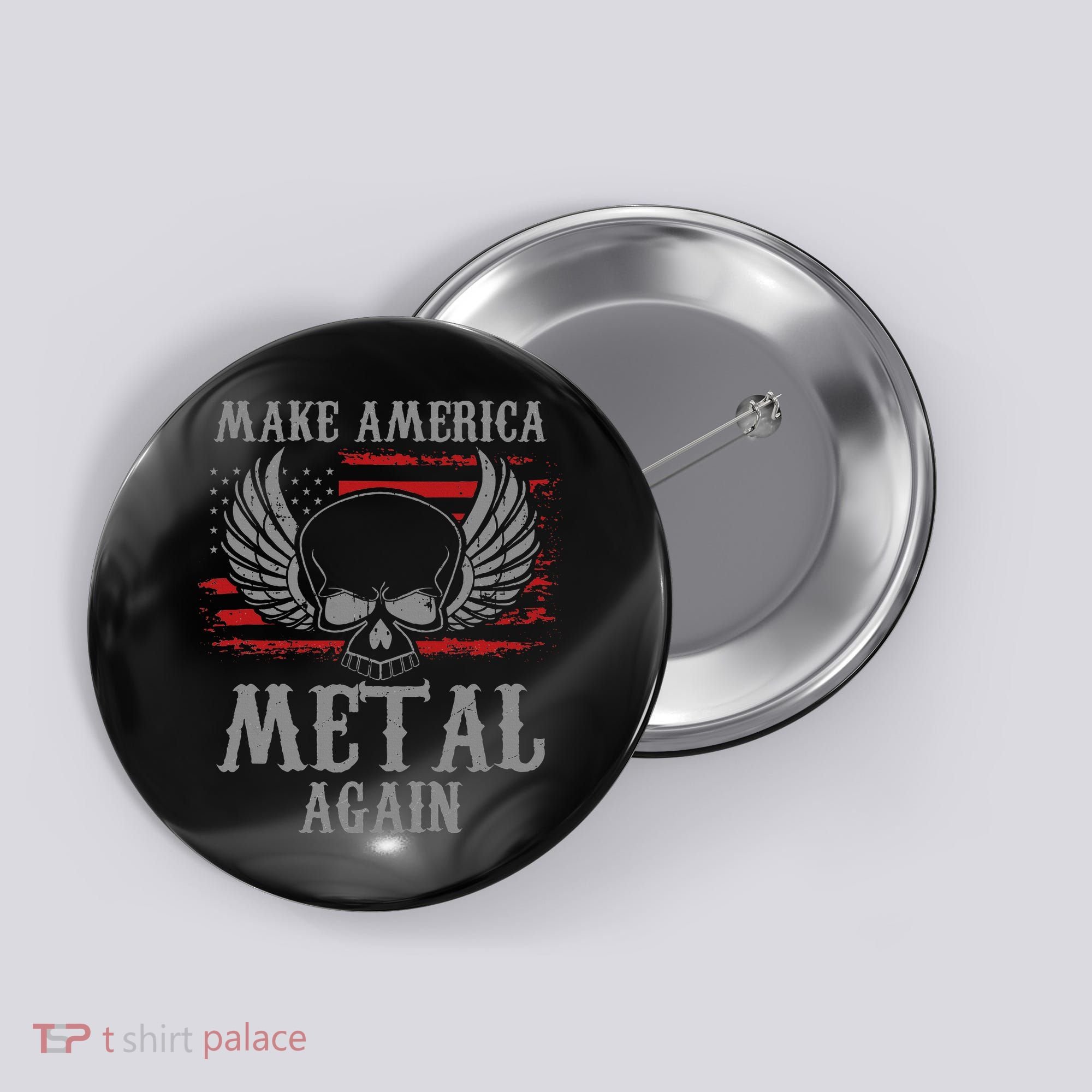 Make America Metal Again Heavy Metal Rock Button
