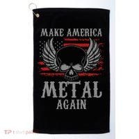 Make America Metal Again Heavy Metal Rock Golf Towel thumb 0