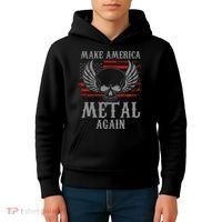 Make America Metal Again Heavy Metal Rock Kids Hoodie thumb 4