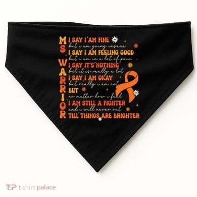 Ms Awareness Multiple Sclerosis Awareness USA-Made Doggie Bandana