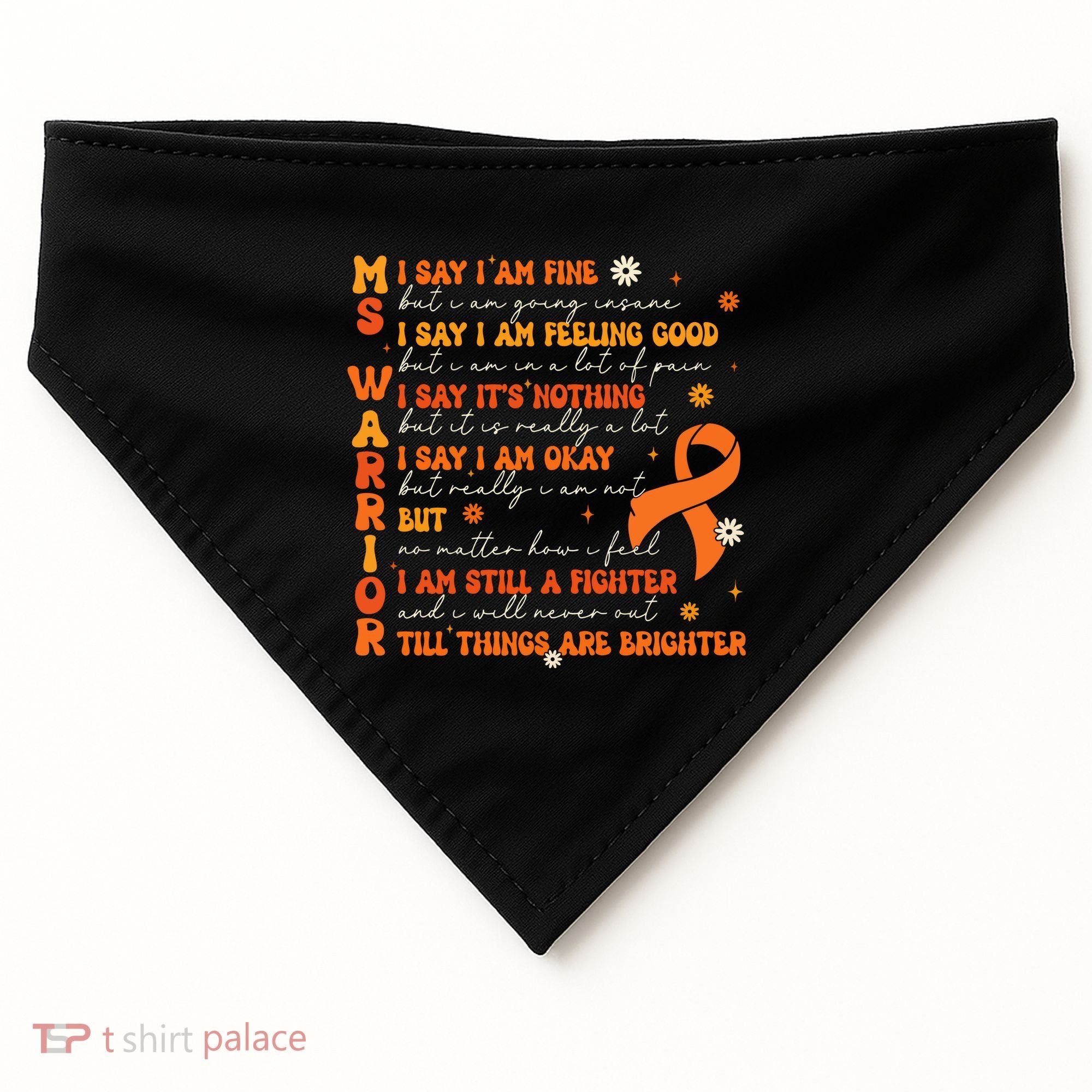 Ms Awareness Multiple Sclerosis Awareness USA-Made Doggie Bandana