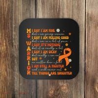 Ms Awareness Multiple Sclerosis Awareness Coaster thumb 0
