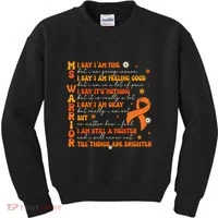 Ms Awareness Multiple Sclerosis Awareness Kids Sweatshirt thumb 0