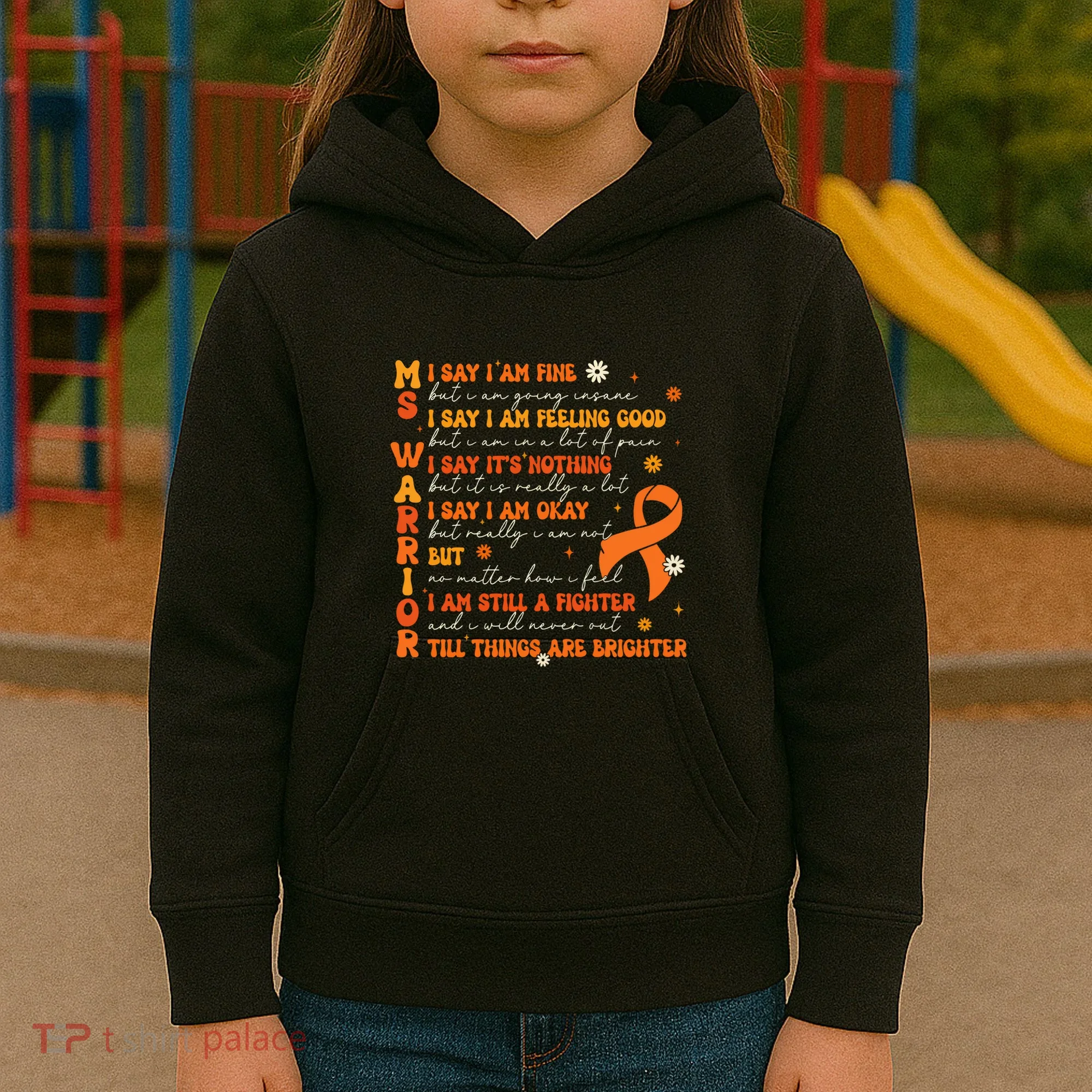 Ms Awareness Multiple Sclerosis Awareness Kids Hoodie