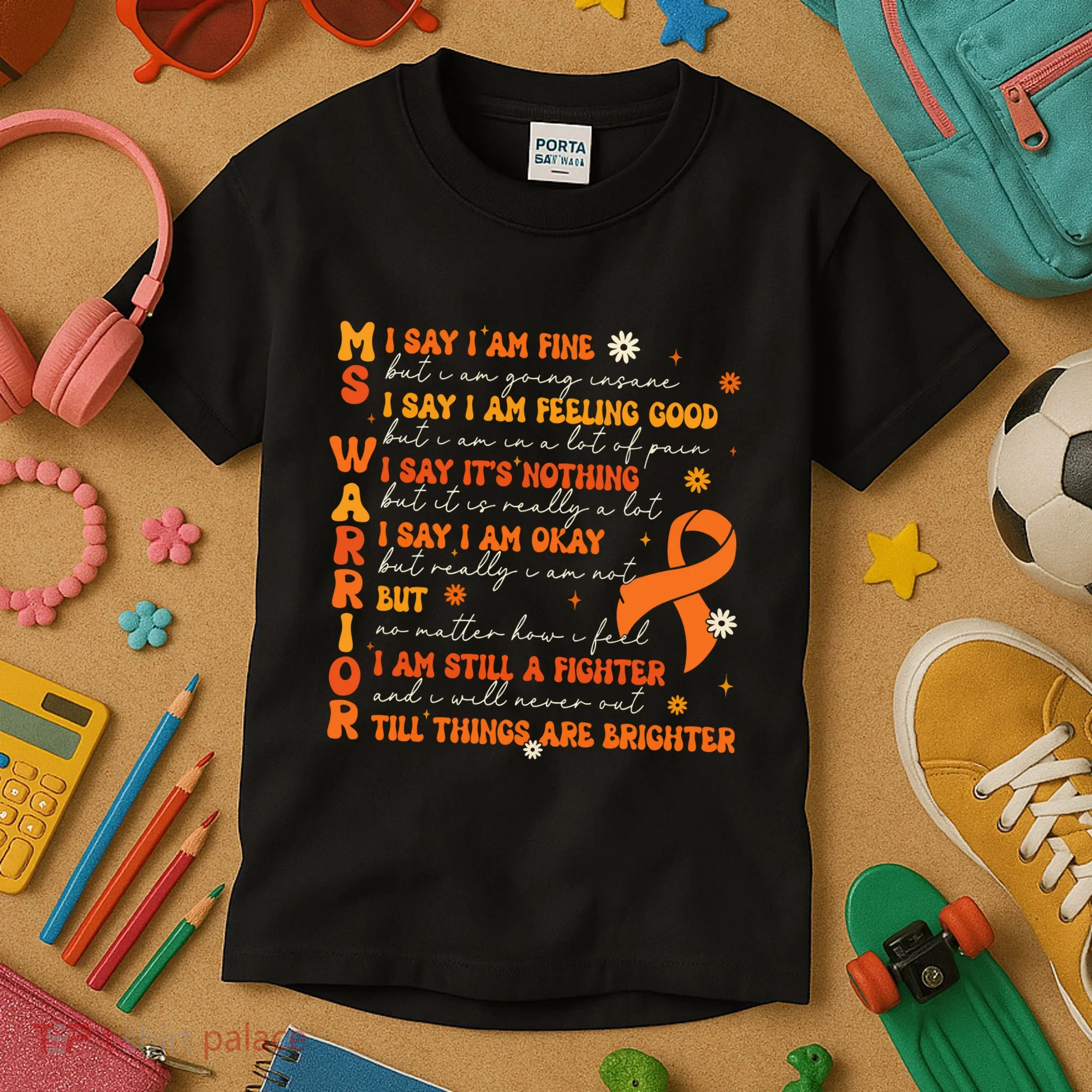 Ms Awareness Multiple Sclerosis Awareness Kids T-Shirt