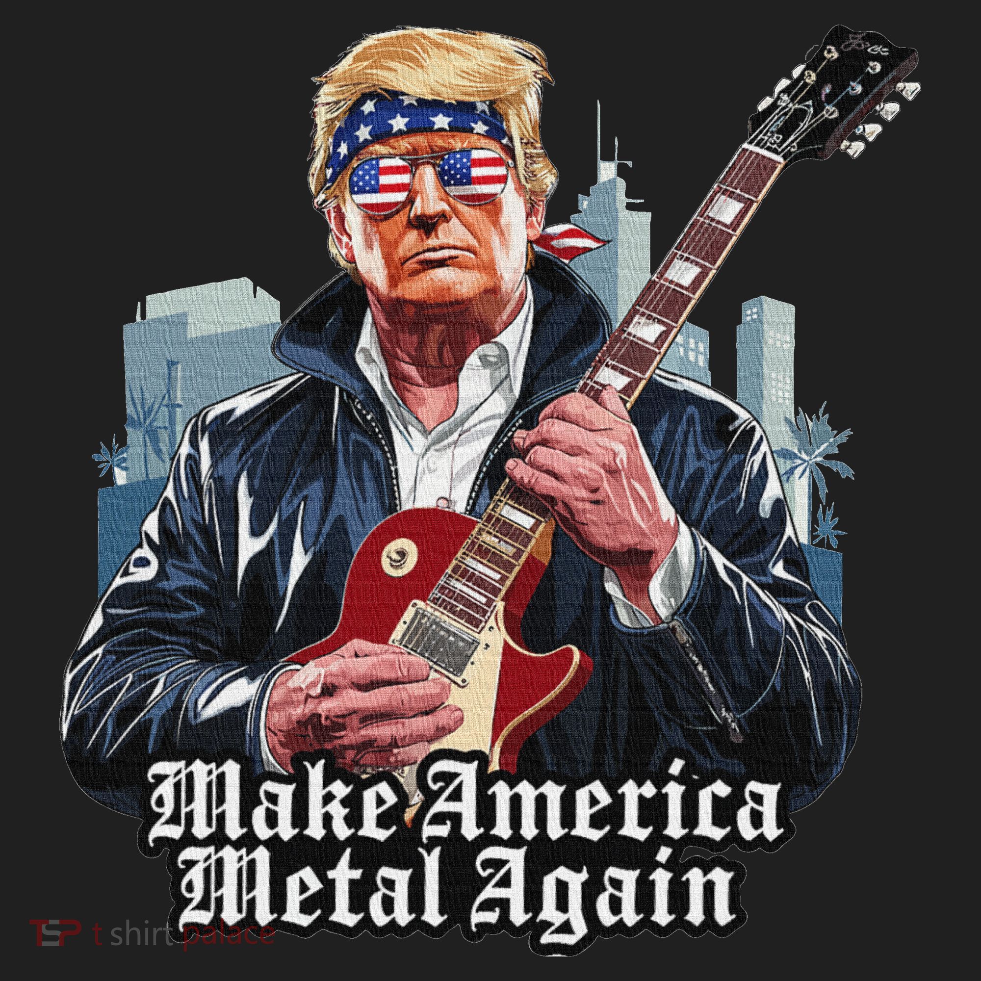 Make America Metal Again Trump Rock Heavy Music Thrash Women's Sweatshirt