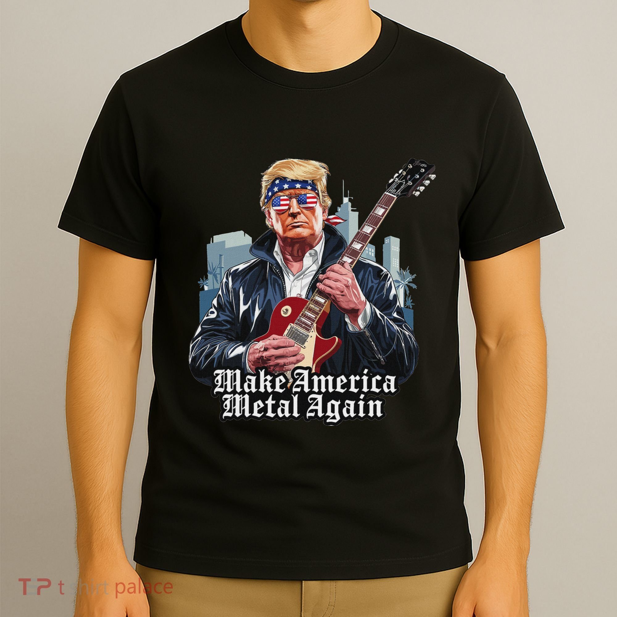 Make America Metal Again Trump Rock Heavy Music Thrash T-Shirt