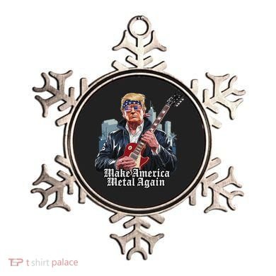Make America Metal Again Trump Rock Heavy Music Thrash Ornament