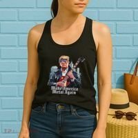 Make America Metal Again Trump Rock Heavy Music Thrash Women's Tank Top thumb 2