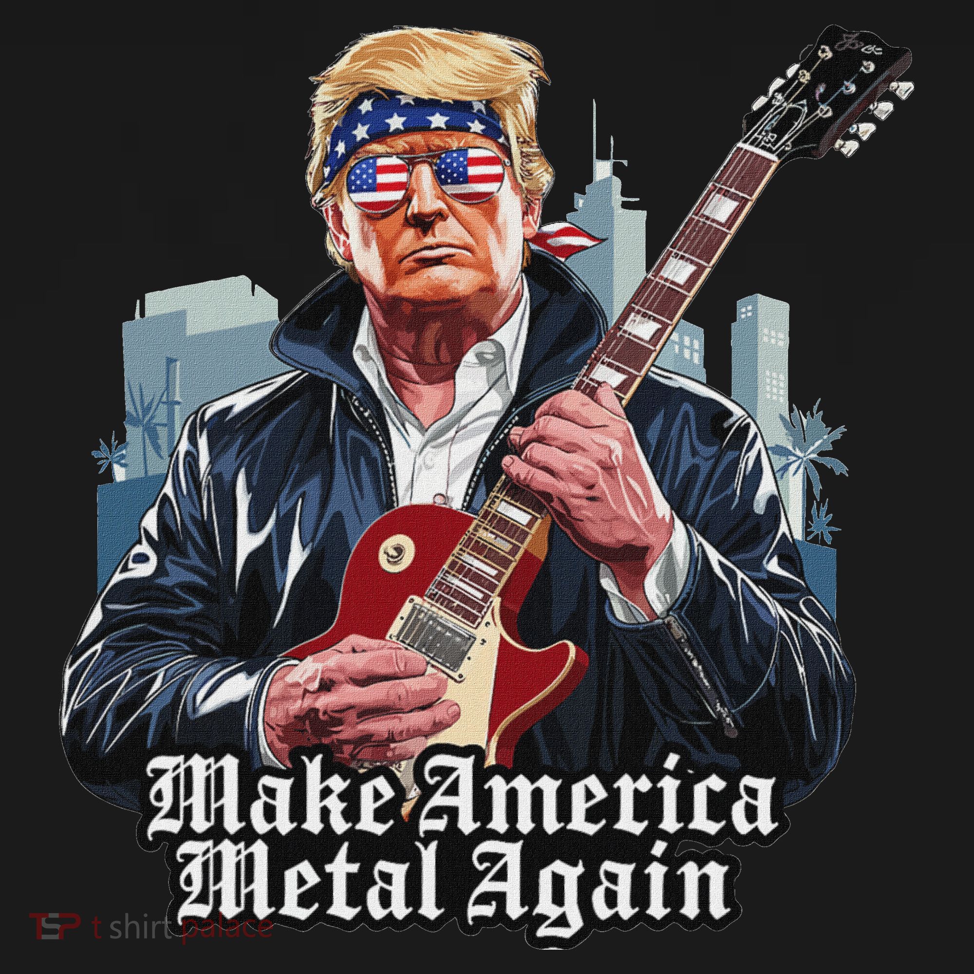 Make America Metal Again Trump Rock Heavy Music Thrash Women's Tank Top