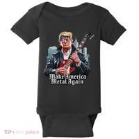 Make America Metal Again Trump Rock Heavy Music Thrash Baby Bodysuit thumb 0