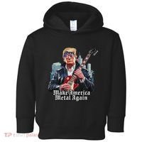 Make America Metal Again Trump Rock Heavy Music Thrash Toddler Hoodie thumb 0