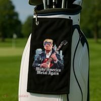 Make America Metal Again Trump Rock Heavy Music Thrash Golf Towel thumb 2