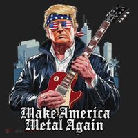 Make America Metal Again Trump Rock Heavy Music Thrash Golf Towel thumb 3