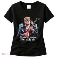 Make America Metal Again Trump Rock Heavy Music Thrash Women's T-Shirt thumb 0
