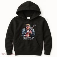 Make America Metal Again Trump Rock Heavy Music Thrash Kids Hoodie thumb 0