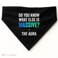 Massive Aura Meme Funny Gen Z Slang Gaming Meme Aura USA-Made Doggie Bandana thumb 0