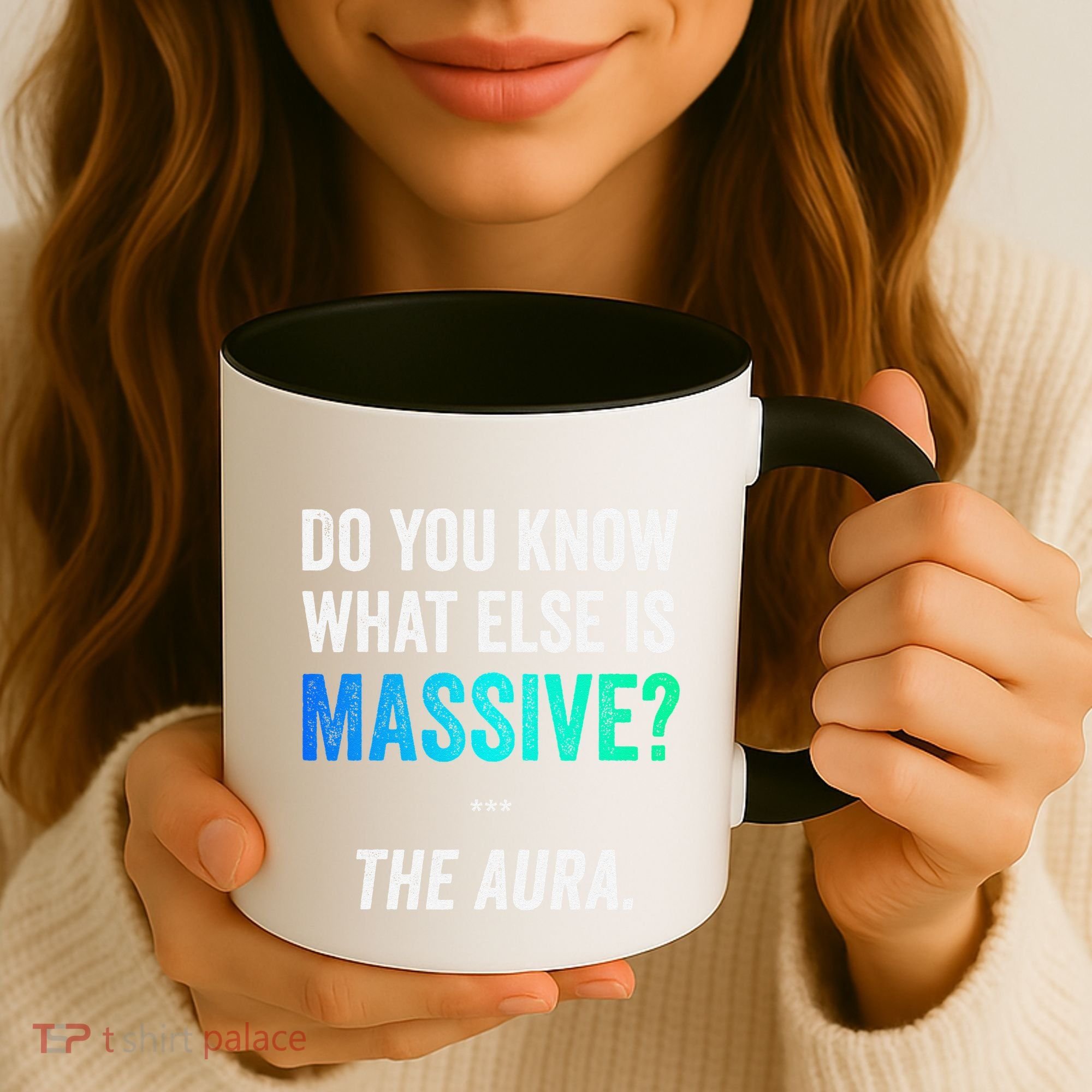 Massive Aura Meme Funny Gen Z Slang Gaming Meme Aura Coffee Mug