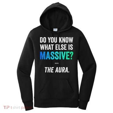 Massive Aura Meme Funny Gen Z Slang Gaming Meme Aura Women's Hoodie