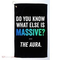Massive Aura Meme Funny Gen Z Slang Gaming Meme Aura Golf Towel thumb 0