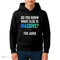 Massive Aura Meme Funny Gen Z Slang Gaming Meme Aura Kids Hoodie thumb 4