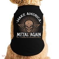 Make America Metal Again Skull Rock And Roll Heavy Music Doggie Tank thumb 0