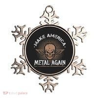 Make America Metal Again Skull Rock And Roll Heavy Music Ornament thumb 0