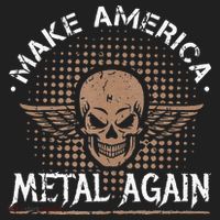 Make America Metal Again Skull Rock And Roll Heavy Music Hat thumb 2