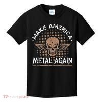Make America Metal Again Skull Rock And Roll Heavy Music Kids T-Shirt thumb 0