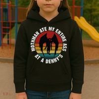 Mothman Ate My Entire Ass At A Denny's Kids Hoodie thumb 3