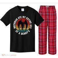 Mothman Ate My Entire Ass At A Denny's Kids Plaid Pajama Set thumb 0
