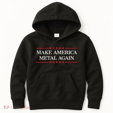 Make America Metal Again Funny Kids Hoodie