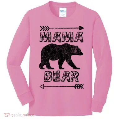 Mama Bear Arrows Kids Long Sleeve Shirt