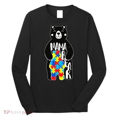Mama Bear Autism Awareness Long Sleeve Shirt