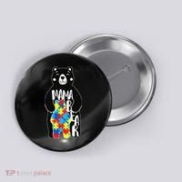 Mama Bear Autism Awareness Button thumb 0