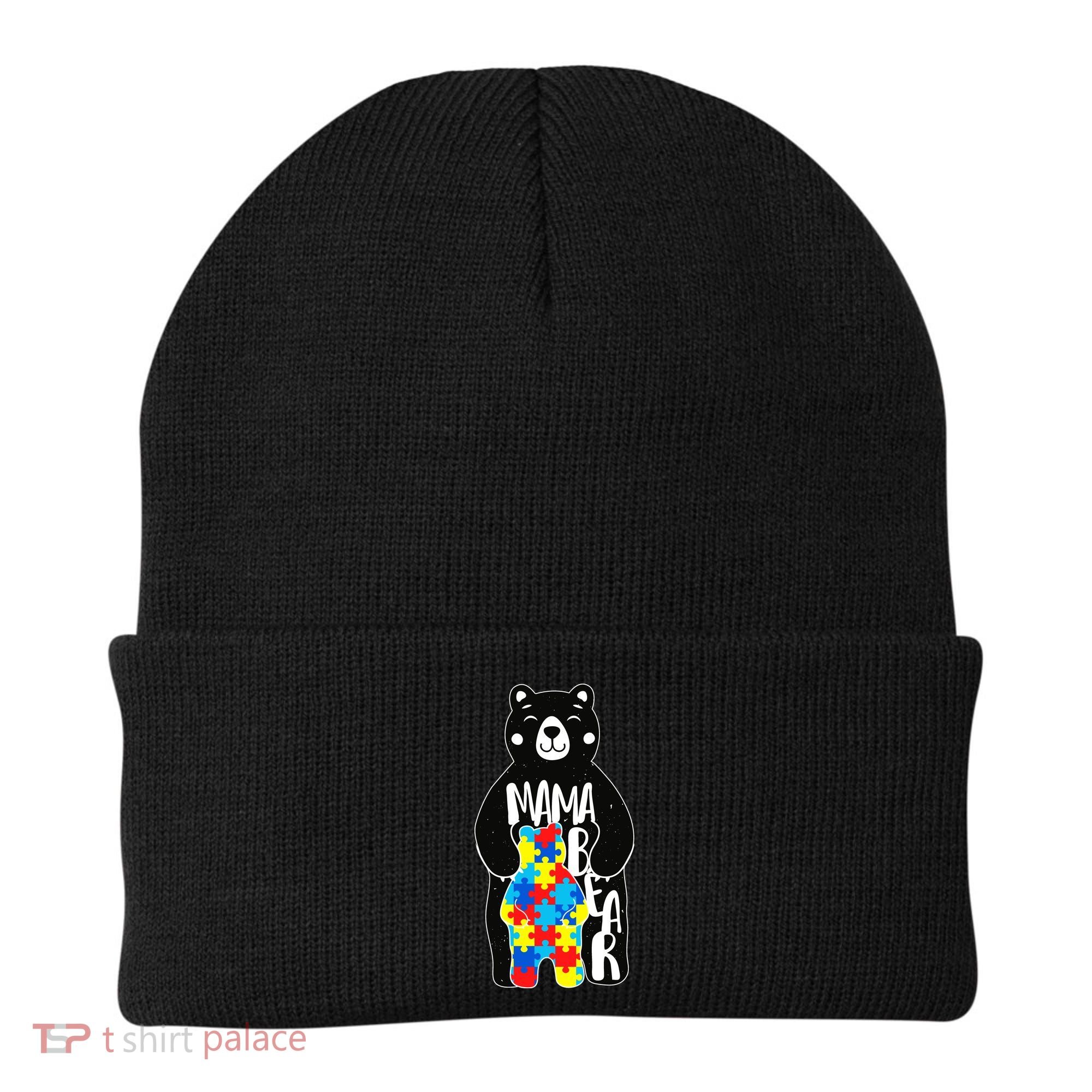 Mama Bear Autism Awareness Beanie