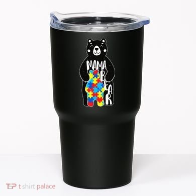 Mama Bear Autism Awareness Tumbler