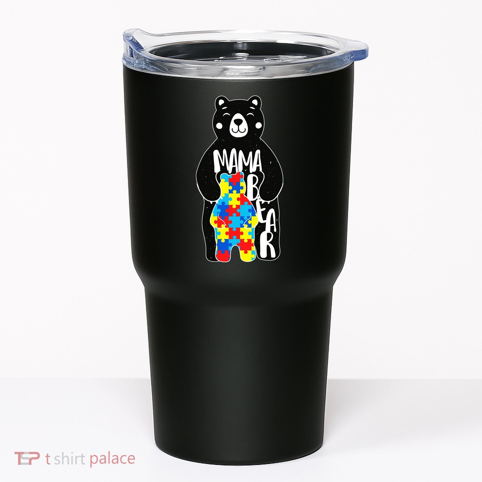 Mama Bear Autism Awareness Tumbler
