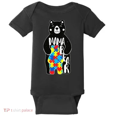 Mama Bear Autism Awareness Baby Bodysuit