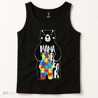 Mama Bear Autism Awareness Tank Top thumb 2