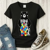 Mama Bear Autism Awareness Women's T-Shirt thumb 3