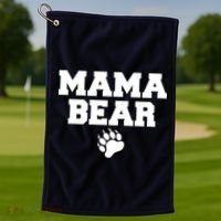Mama Bear Claw Mom Golf Towel thumb 1