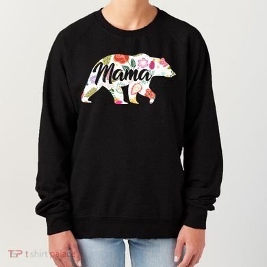 Mama Bear Cute Flower Pattern Women's Sweatshirt