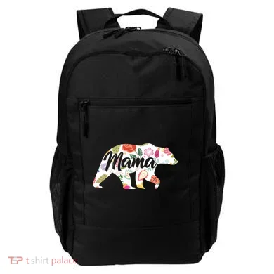 Mama Bear Cute Flower Pattern Backpack