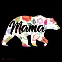 Mama Bear Cute Flower Pattern Backpack thumb 2