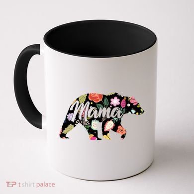 Mama Bear Cute Flower Pattern Coffee Mug