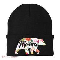 Mama Bear Cute Flower Pattern Beanie thumb 0