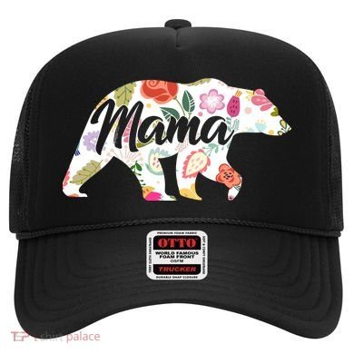 Mama Bear Cute Flower Pattern Hat