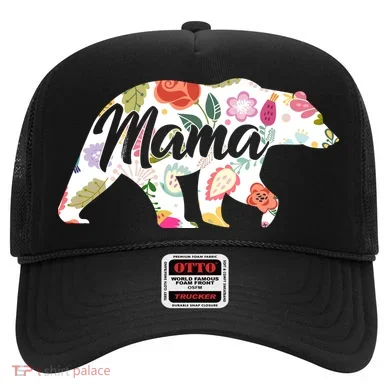 Mama Bear Cute Flower Pattern Hat